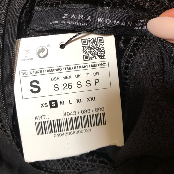 Zara lace and peplum top - Picture 3 of 4